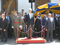 Don Adán Martín, Presidente del Gobierno de Canarias, presidiendo el acto